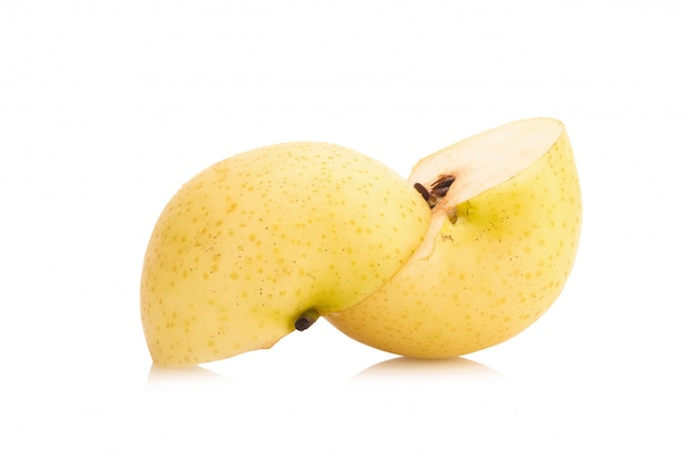 Pear fruit isolated on white background