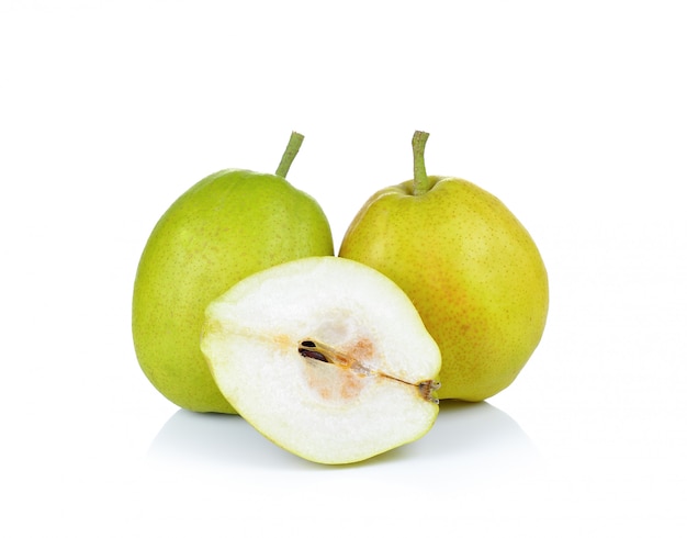 Pear fruit isolated on white