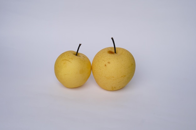 Pear fruits isolated on white background