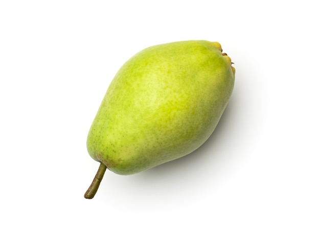 Pear isolated. Directly above. Top view