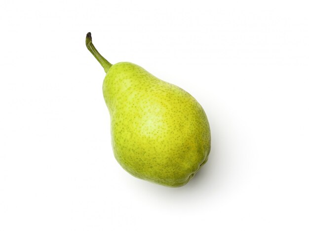 Pear isolated on white background. Directly above