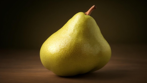 A pear on a table