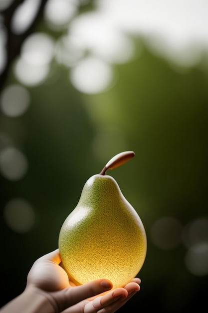 Photo pear on white color