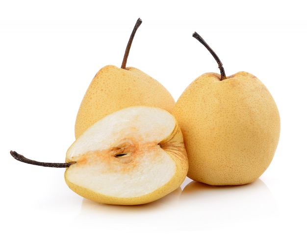 Pear on white isolated