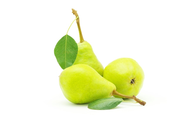 Pear with leaf