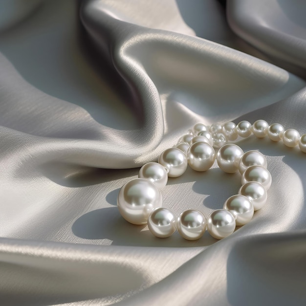 Pearl accessories collection in luxury photographs of glossy and shiny moments for advertisement