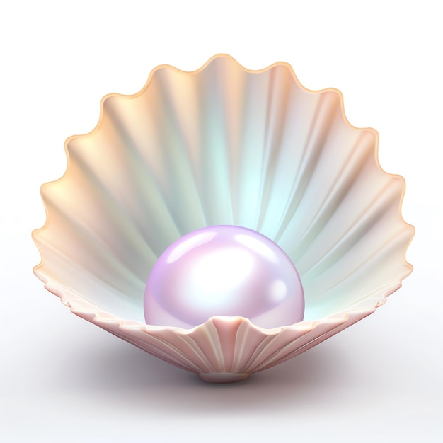 Photo a pearl in a shell