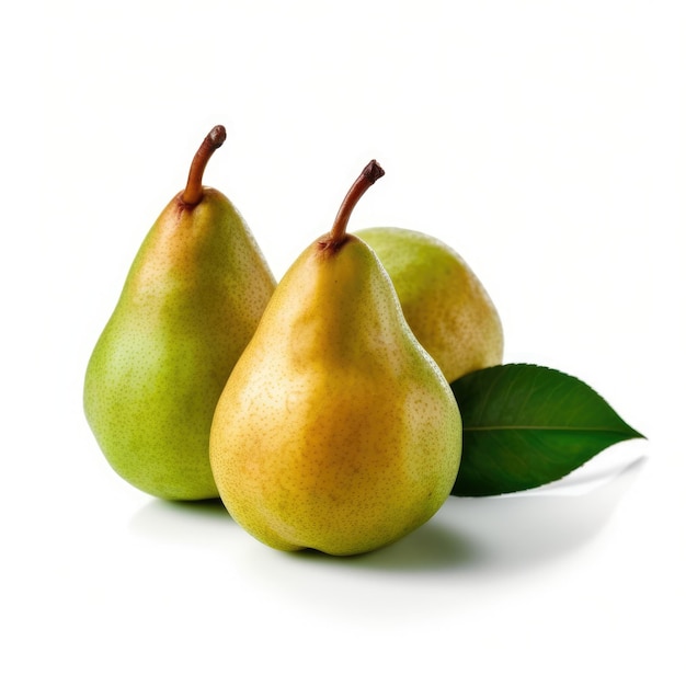 Pears fruit isolated on white background