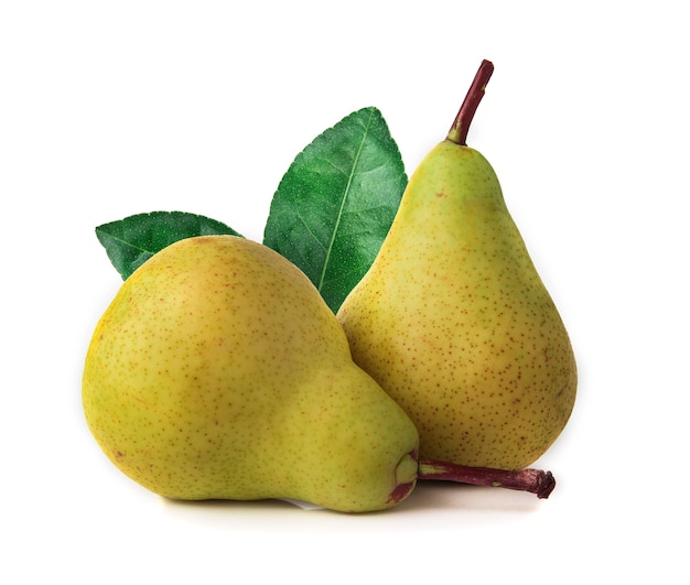 pears isolated on white background