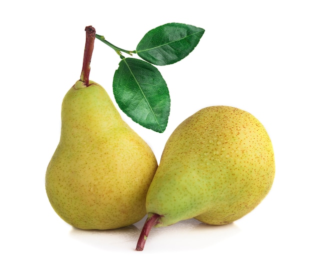 pears isolated on white background