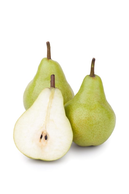 Photo pears isolated on white backgroundxaxa