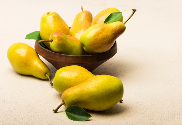 pears isolated on white