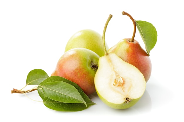 Pears isolated on white