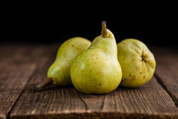 Photo pears selective focus