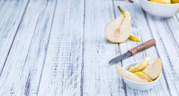 Photo pears selective focus