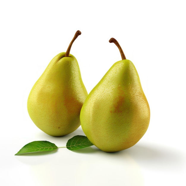 pears on a white background