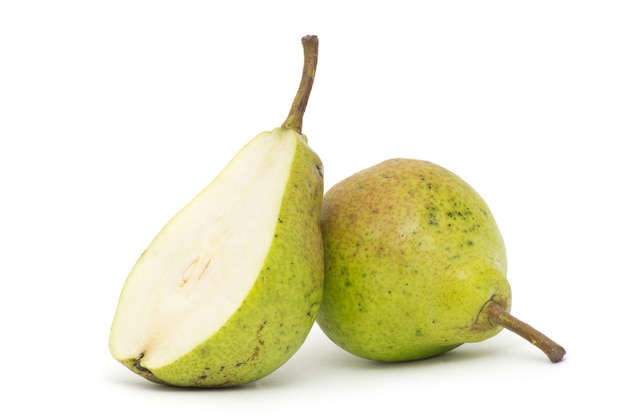 Pears on white isolated