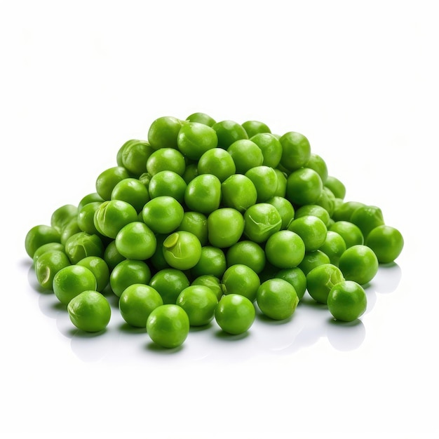 Peas isolated on white background generative AI