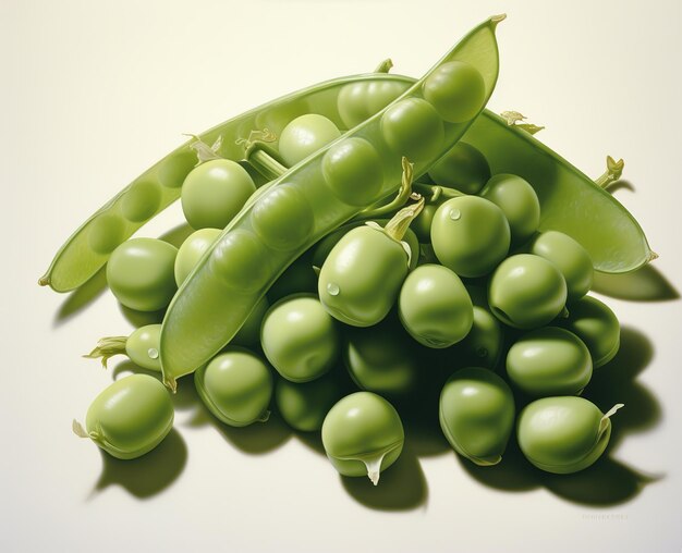 Peas isolated on white background