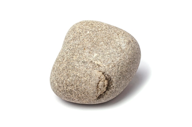 白い背景に分離された小石