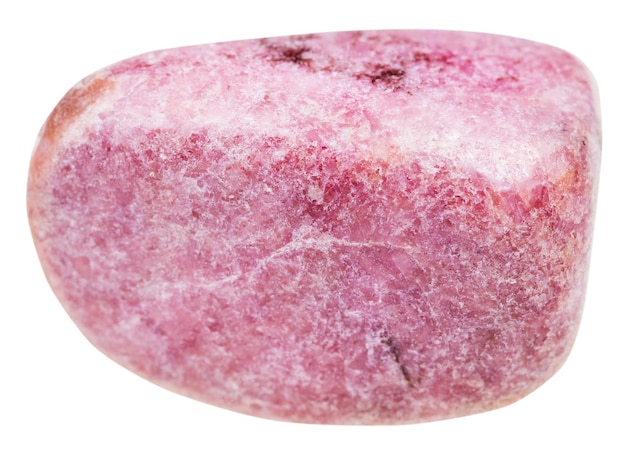 고립 된 Rhodonite 보석의 조약돌