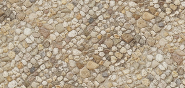 Pebble stone background gravel texture paved with gravel Texture pattern with shallow depth