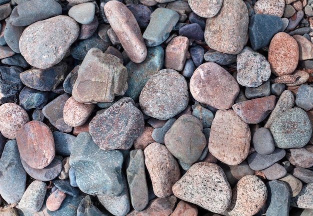 Pebble stones background Texture of pebble stones