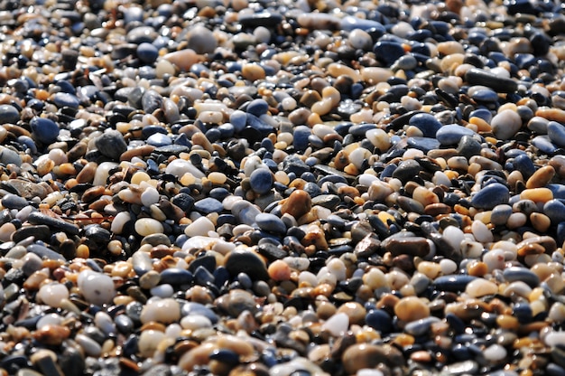 Pebble stones on the beach