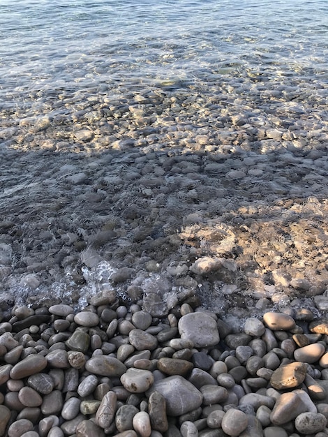 Pebbles on beach