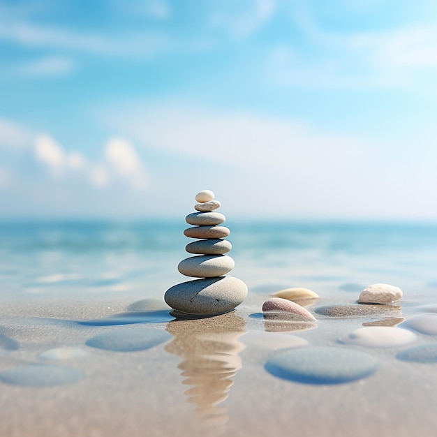 Pebbles and rocks on beach