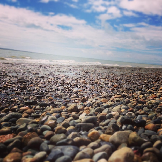 Pebbles on sea shore