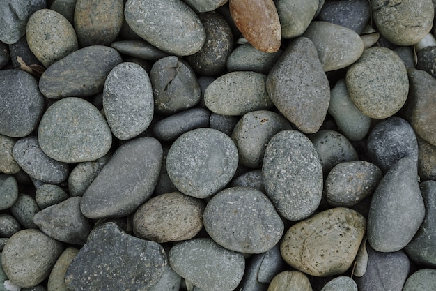 Pebbles stone background with vintage filter