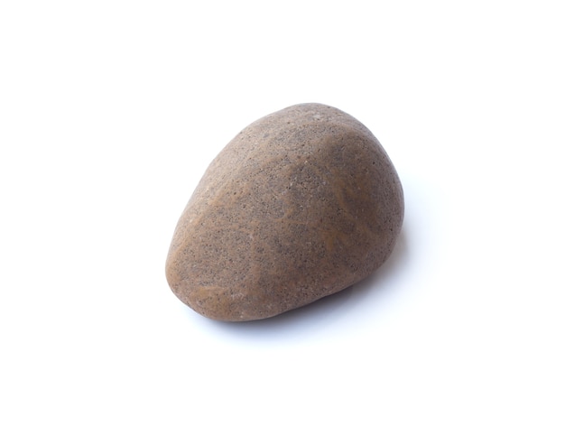 Pebbles stone, heap of stones isolated on white space, sea pebble