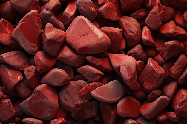 Pebbles stones background with red toned