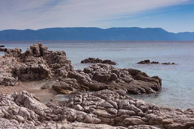Фото Пляж пебли в регионе рабак-истрия, хорватия