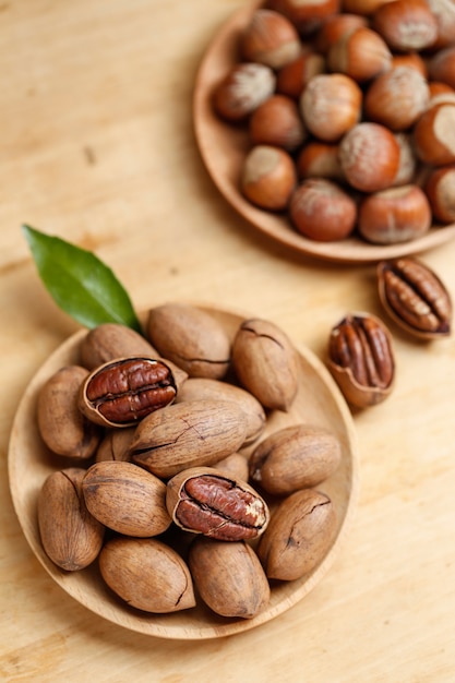 Pecans and hazelnuts