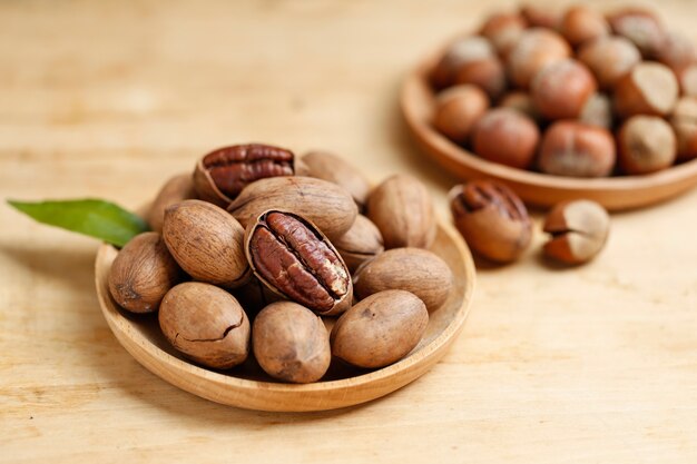 Pecans and hazelnuts