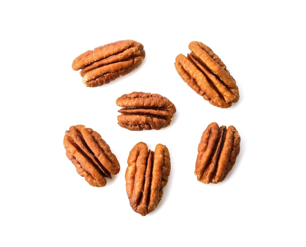 Photo pecans isolated   top view