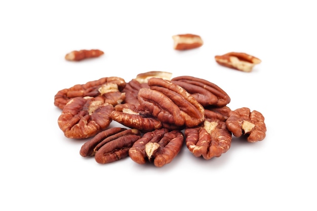 Photo pecans isolated on white