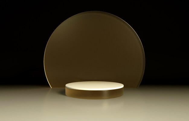 Pedestal isolated on gradient background