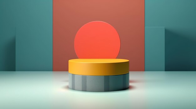 pedestal podium display Empty room background Abstract modern vector rendering 3d shape