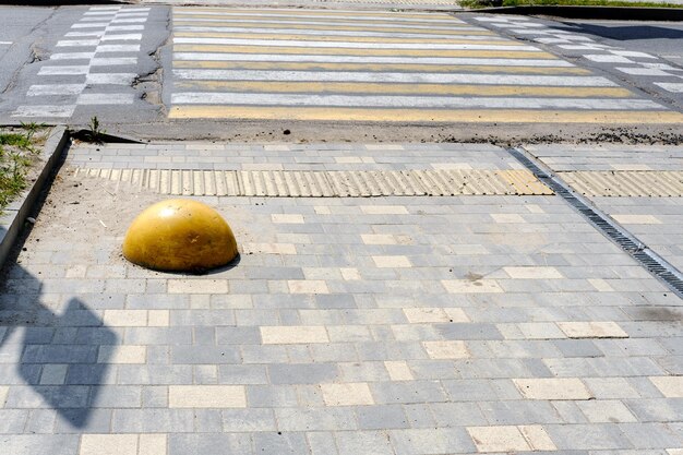 Pedestrian crossing in poor condition