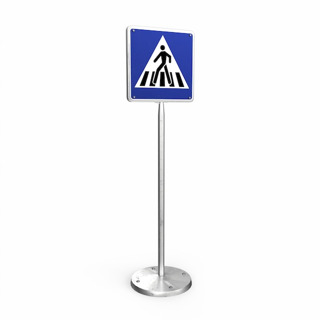 Photo pedestrian crossing sign 3d modelling