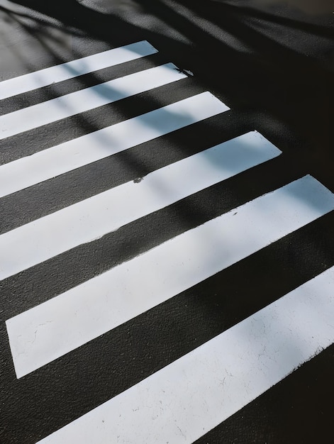 Pedestrian Pathway Crosswalk on City Street