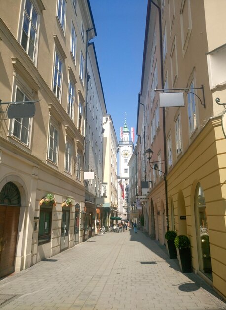 Pedestrian street in Salzburg. Austria.