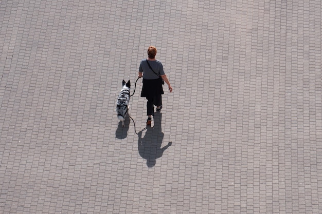 pedestrian walking around on the street in Bilbao city Basque country Spain