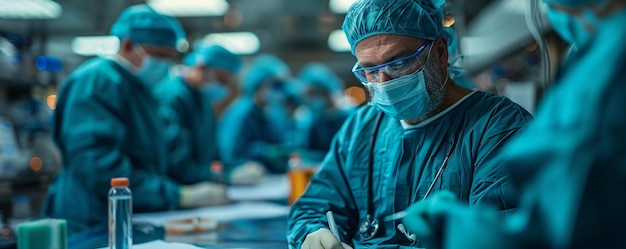 Photo pediatric orthopedic surgeon performing background