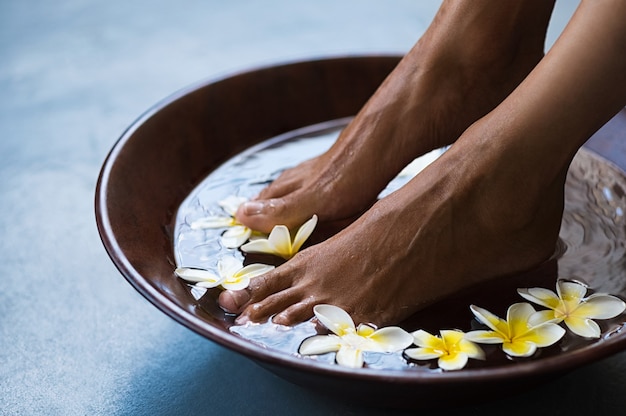 Pedicure at luxury spa