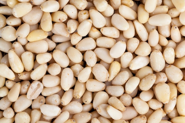 Peeled pine nuts of small size