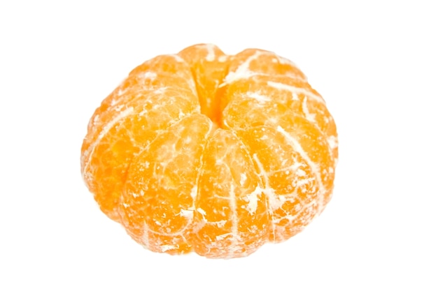 Photo peeled tangerine citrus fruit isolated